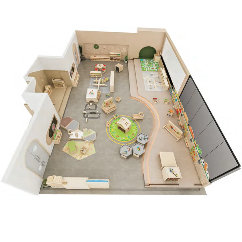 Wisdom Universal System Building Block Cabinet (Low Edition) Montessori-Inspired Wooden Storage Cabinet - Kindergarten Essential