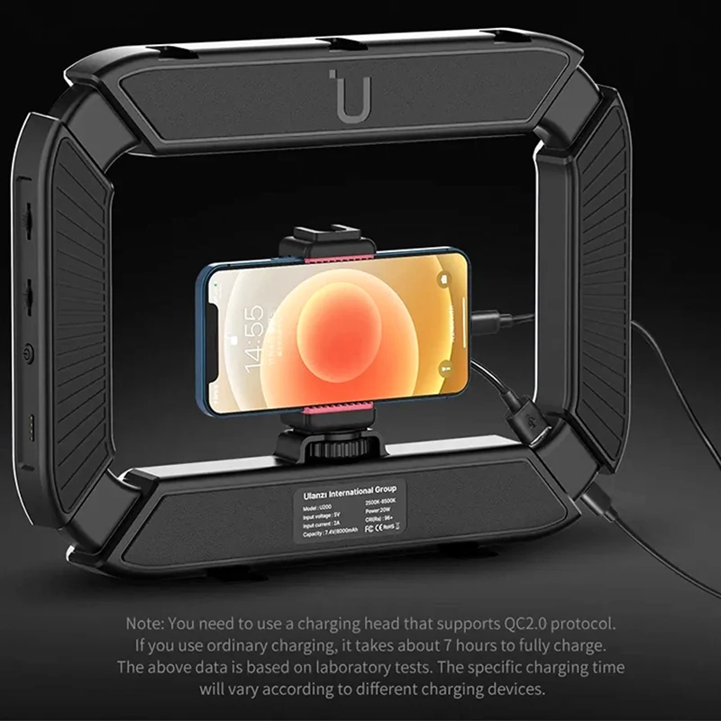 360 photo booth square light battery power ring light led for 360 photo booth