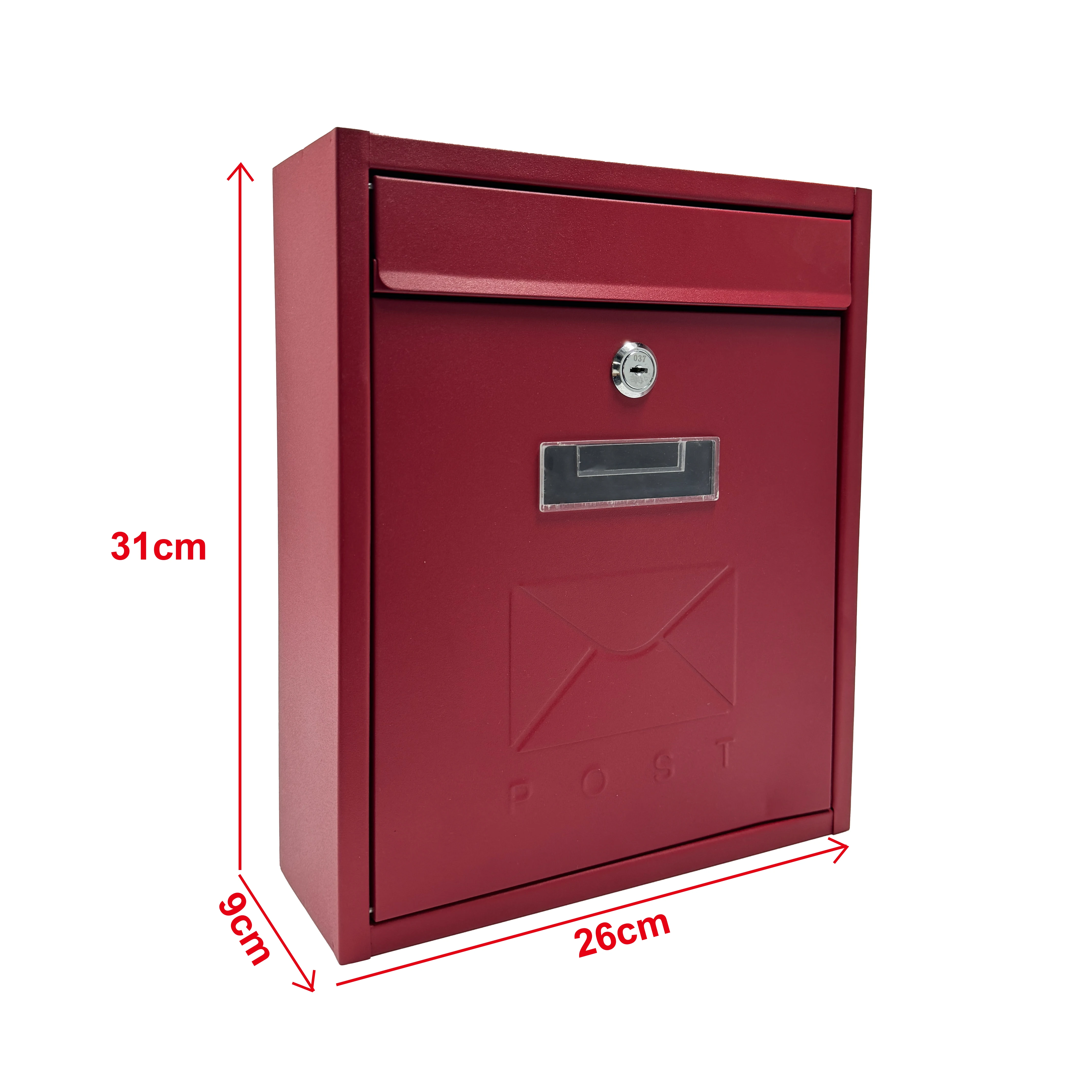 Metal Custom Color Modern Design Outdoor Wall Mounted Post Letter Box Galvanized Small Mini Apartment Mailbox