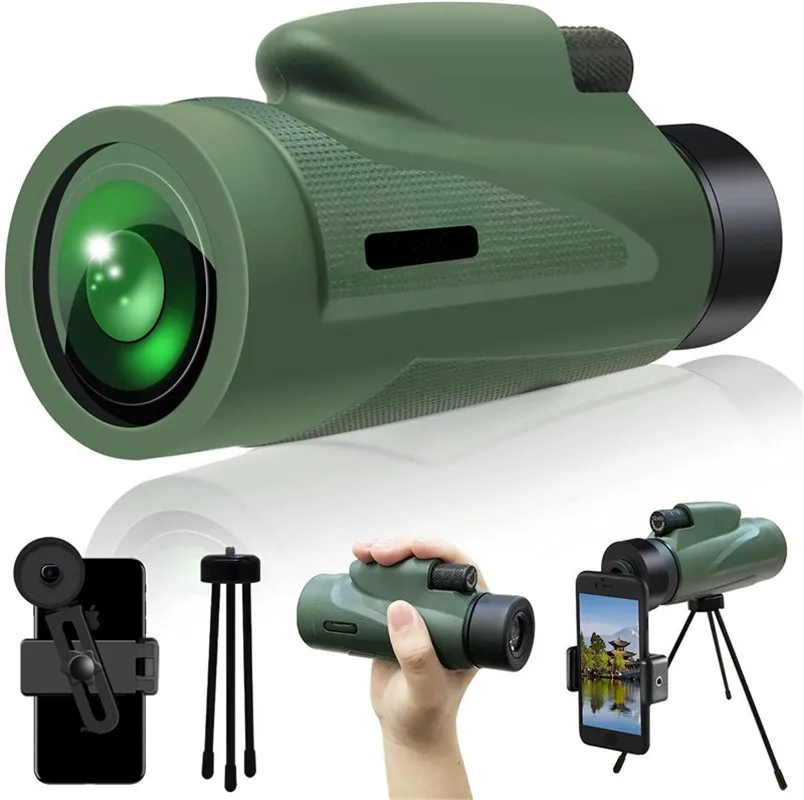 Монокулярный телескоп 12x50 для смартфона с адаптером