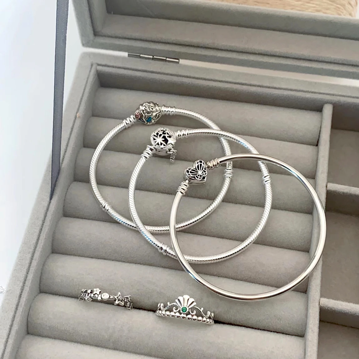 Factory wholesale S925 sterling silver snake bracelet with Silver Clasp for pandoraer bracelet fine jewelry