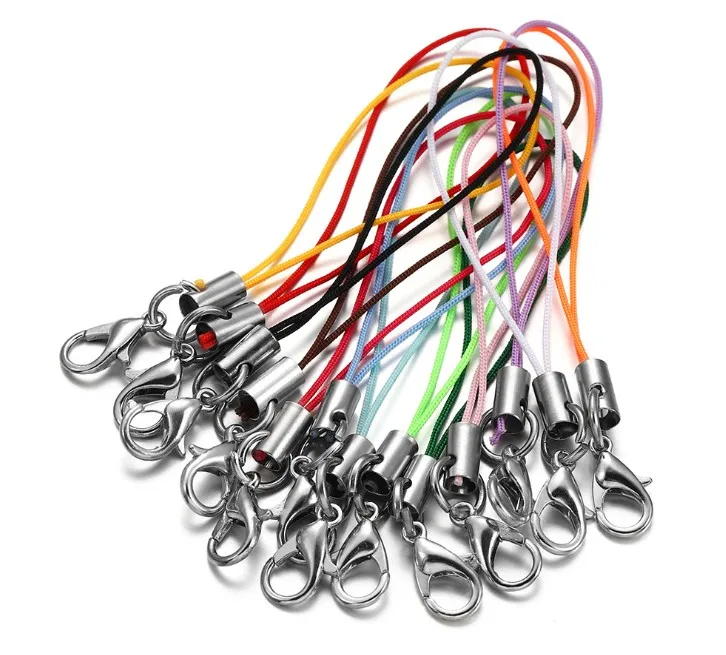 Лидер продаж, нейлоновый ремешок для мобильного телефона, мини-ремешок для телефона с 8 мм колечками