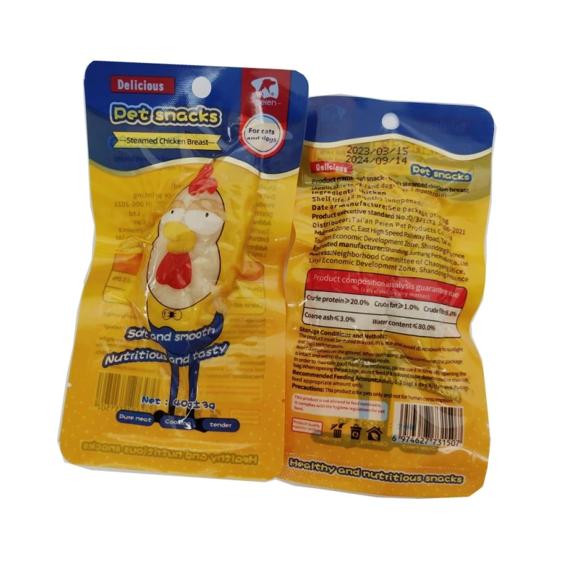 High Quality Pet Snacks Keeping Fresh 40g Natrual Flavor Steamed Boiled Chicken Breast For Dog