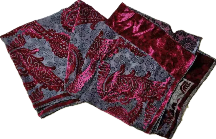 Custom design printed rayon silk burnout velvet arab hijab scarves
