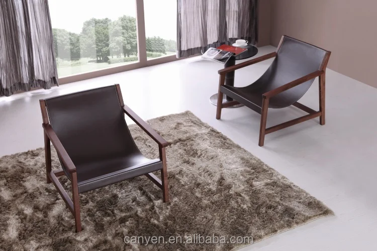 Top Grade Leather Art Design Modern Simple Single Sofa Chair Leisure Chair Lazy Sofa Reclining Chair Living Room Furniture