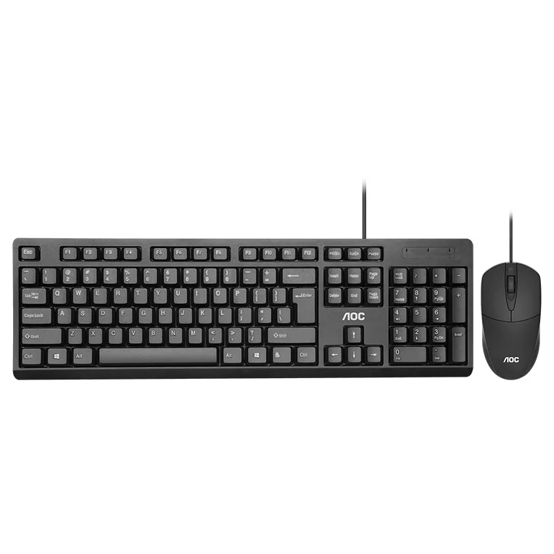 AOC KM160 Wired Keyboard and Mouse Set Notebook Desktop Computer Keyboard and Mouse Set (1600345654777)