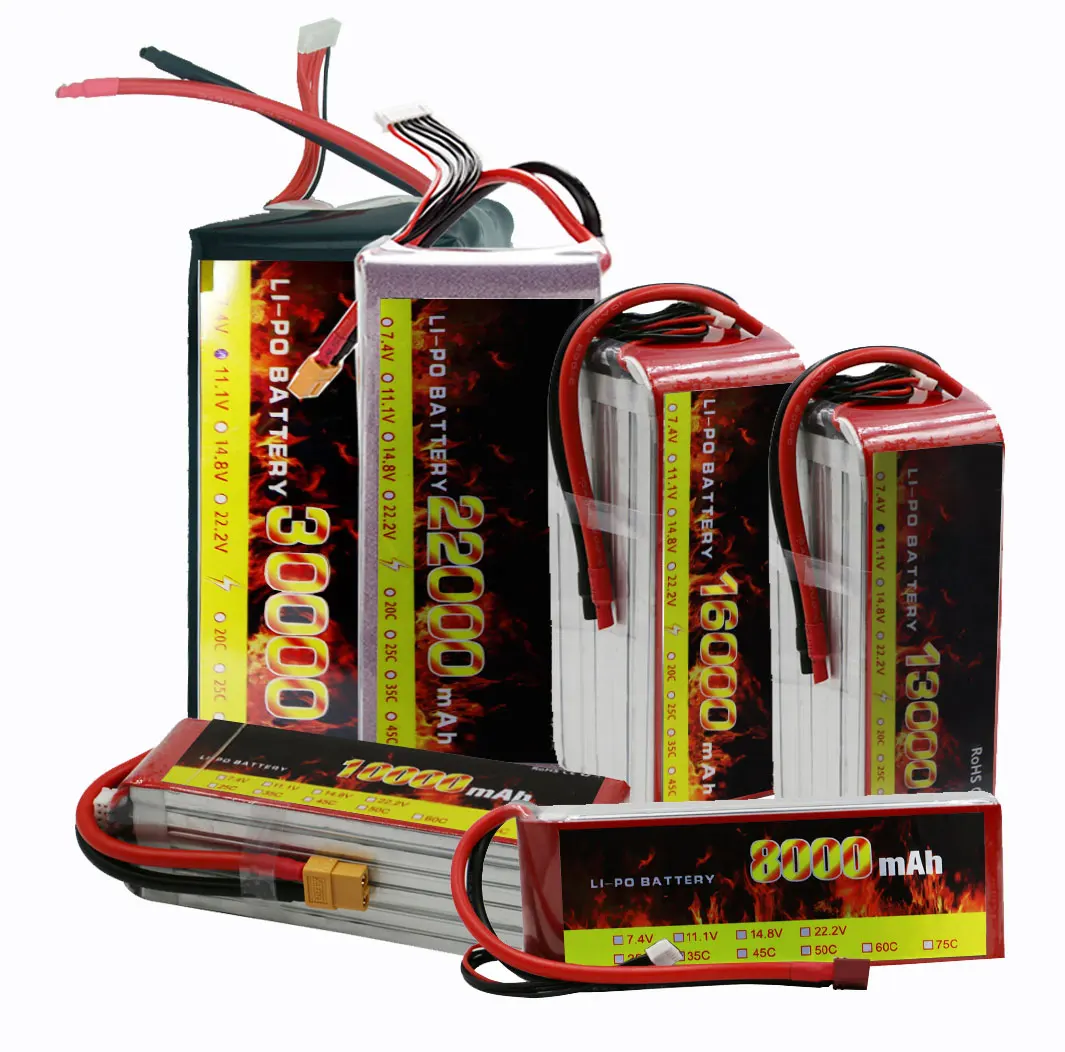 UVA Battery Drone Batteries 8S/10S/12S 44.4V 16000mah/22000mah/30000mAh 5C Solid State Lipo Battery for FPV Drone