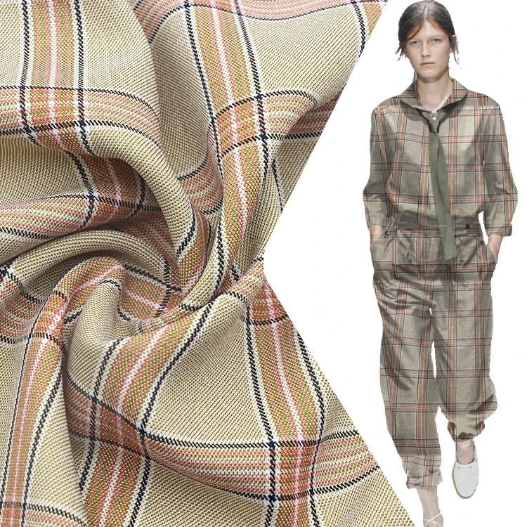 Fashion woven Plaid Preppy jk uniform fabric 100 polyester yarn dyed dress suit clothing shirt Cloth fabrics