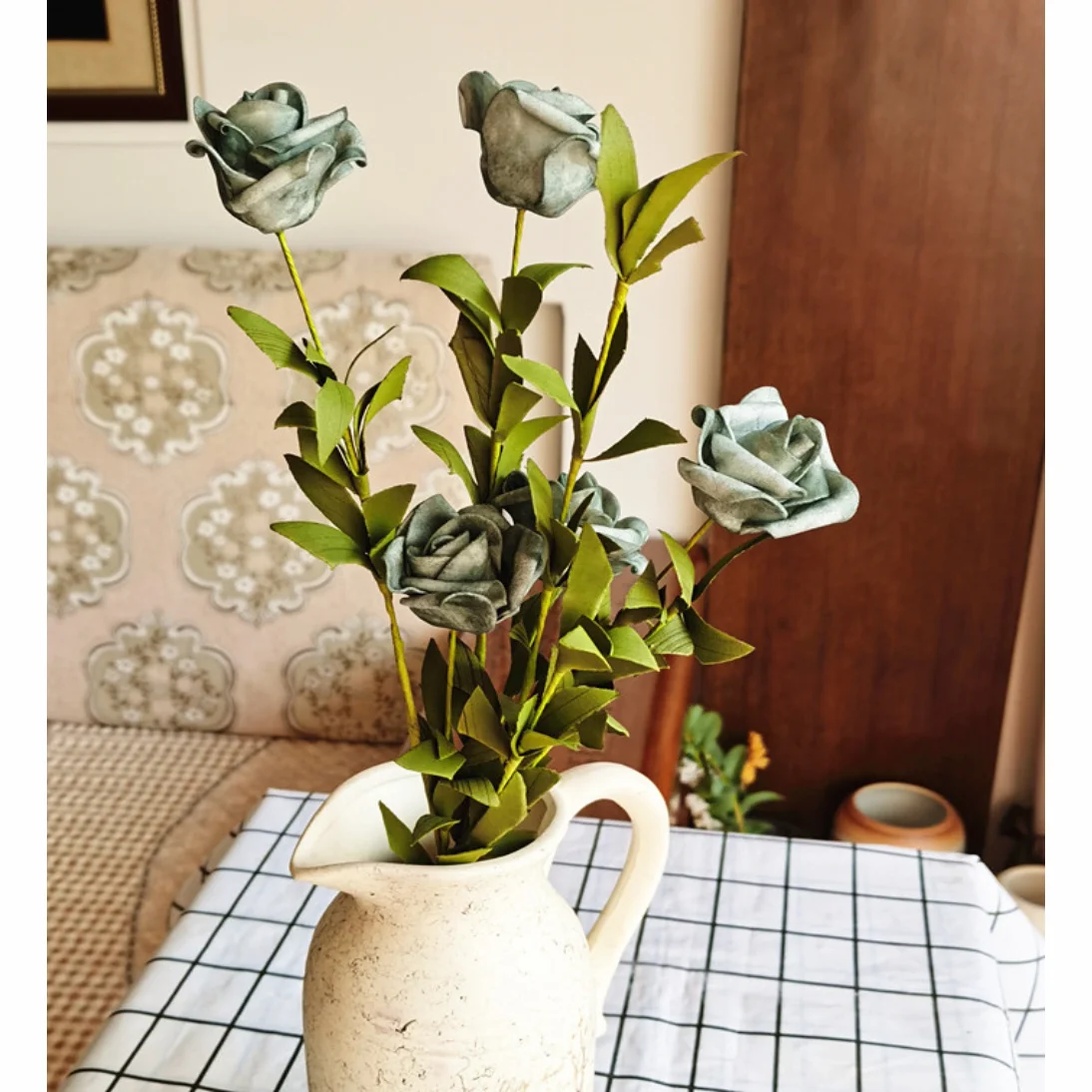 Simulation roses home bedroom living room study / wedding decorative flowers / photography props flower ball