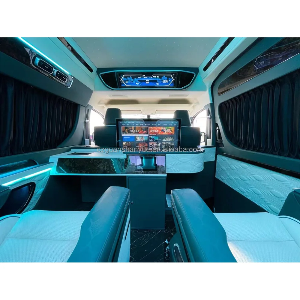 2024 hot sale Hiace interior full partition half partition with car tv monitor sienna tv Partition Wall for sienna