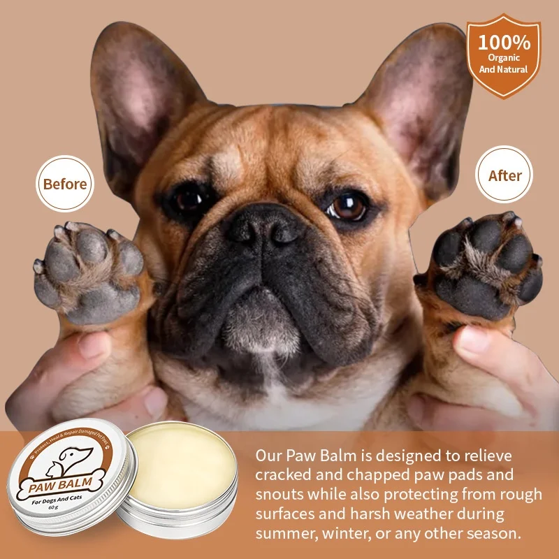 OEM / ODM Pet Supplies Products Private Label Natural Paw Wax Protection Soother Paw and Nose Custom Pet Paw Balm For Dogs Cats