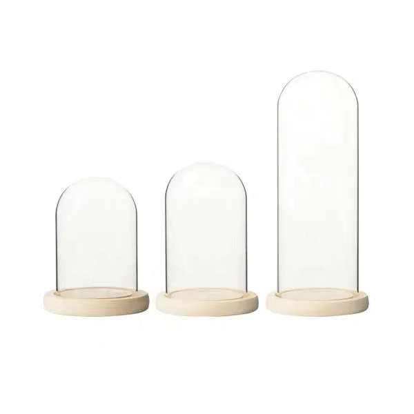
mini size enternal flower display glass dome cloche glass bell jar 