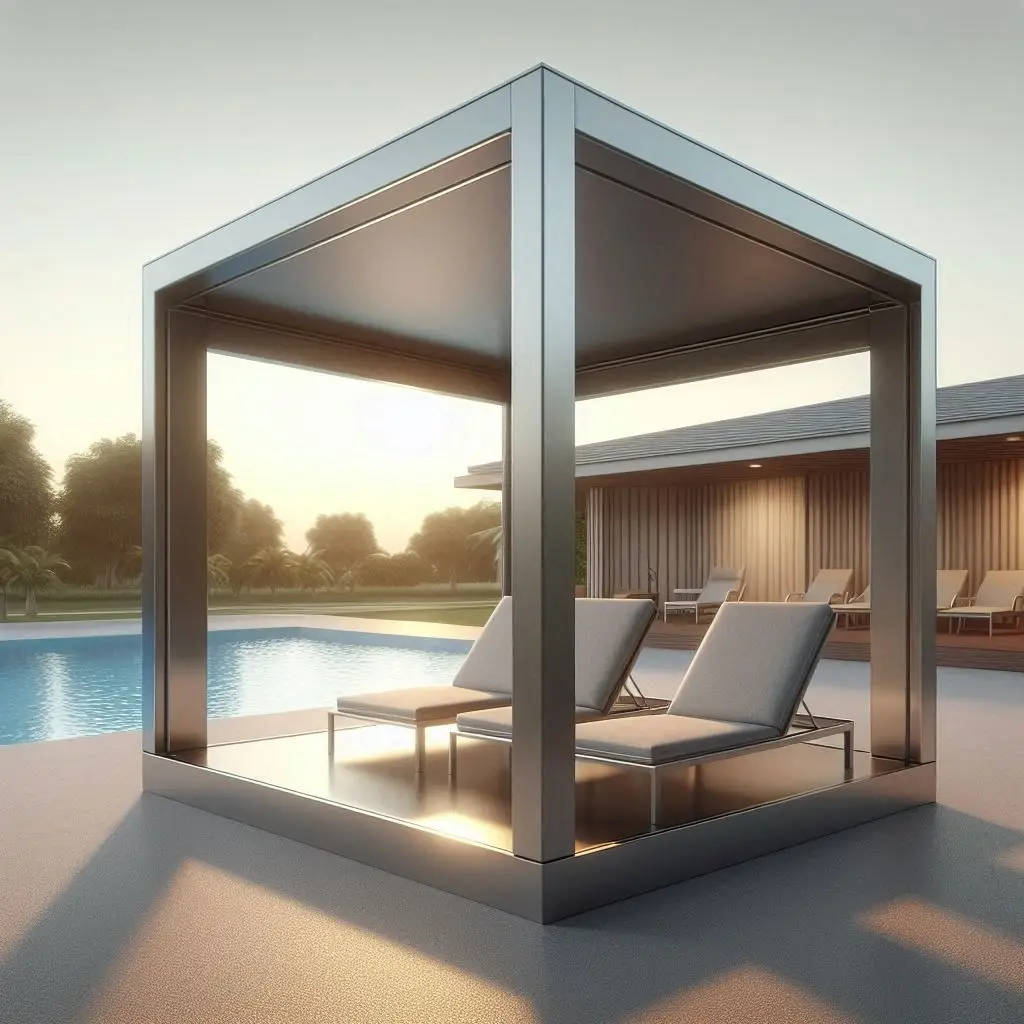 Manual Motorized Roof Waterproof Wall Mounting Outdoor Louvered Aluminum Pergola