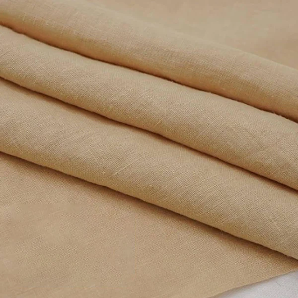 Custom made woven 100 percent soft natural eco friendly vintage plain color printed women shirting dressmaking hemp fabric