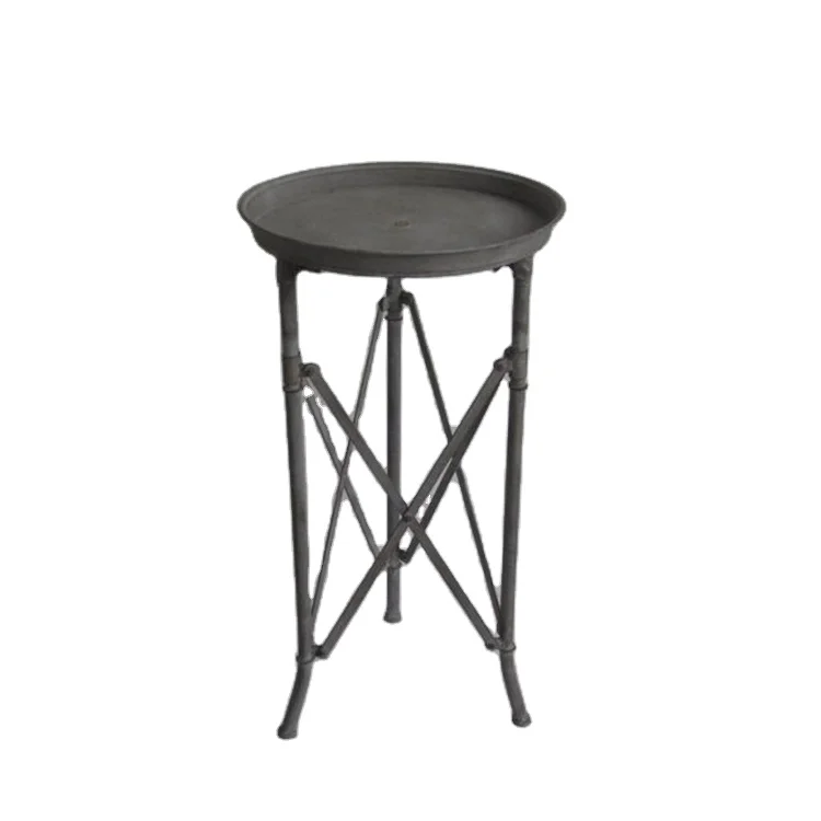 Wholesale High Quality Iron End Metal Tray Cafe Table