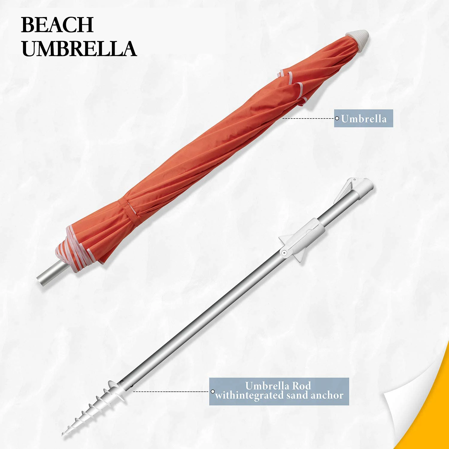 Hot selling sun protective silver coated outdoor Folding beach Chair Umbrella with Universal Clamp