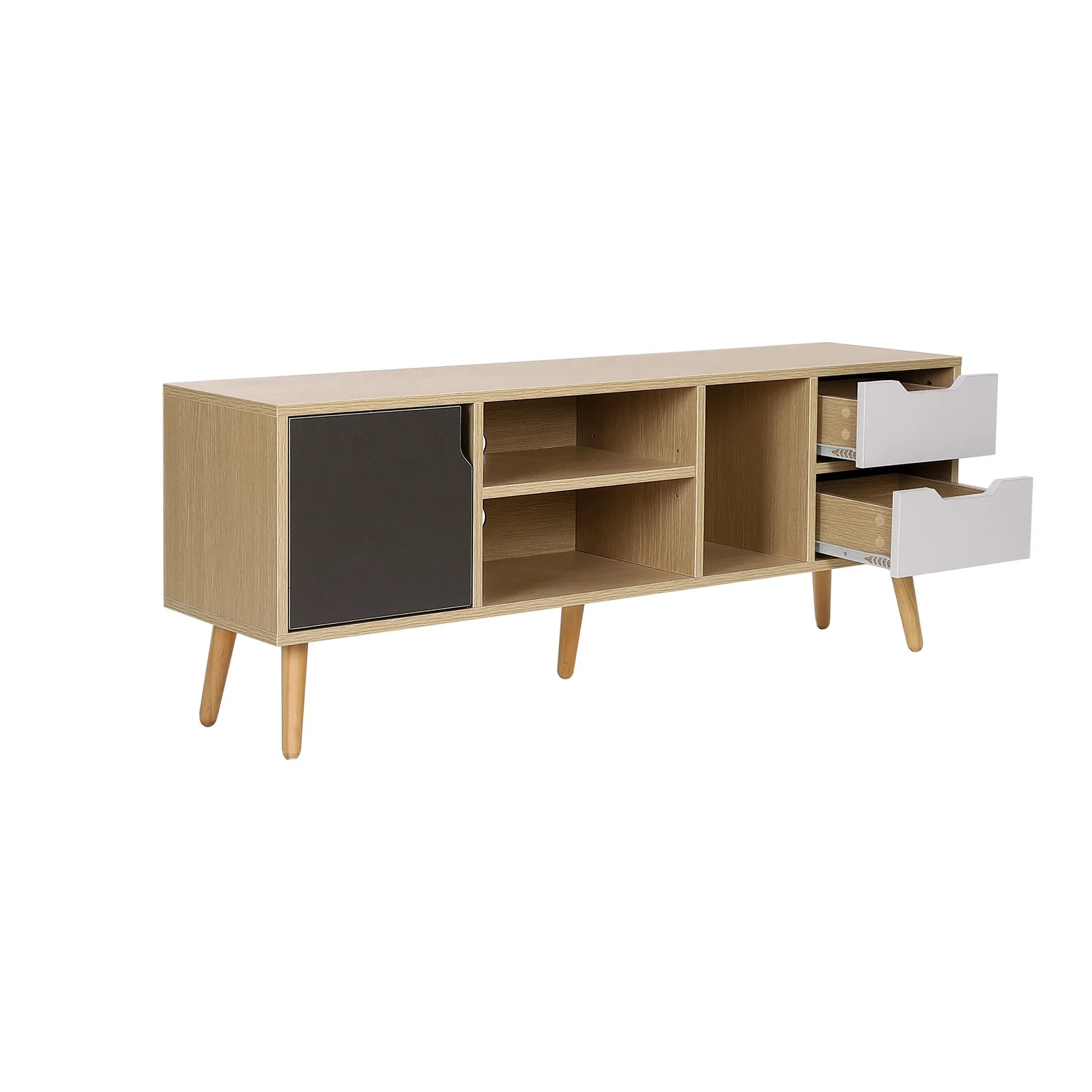 modern manufactured wood nordic media stand tv console cabinet