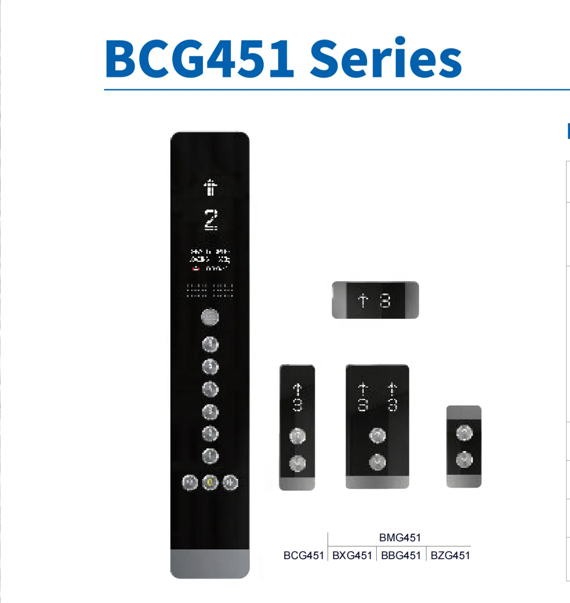 Surface type  Elevator COP/ Lift  COP for Wall mounted installation