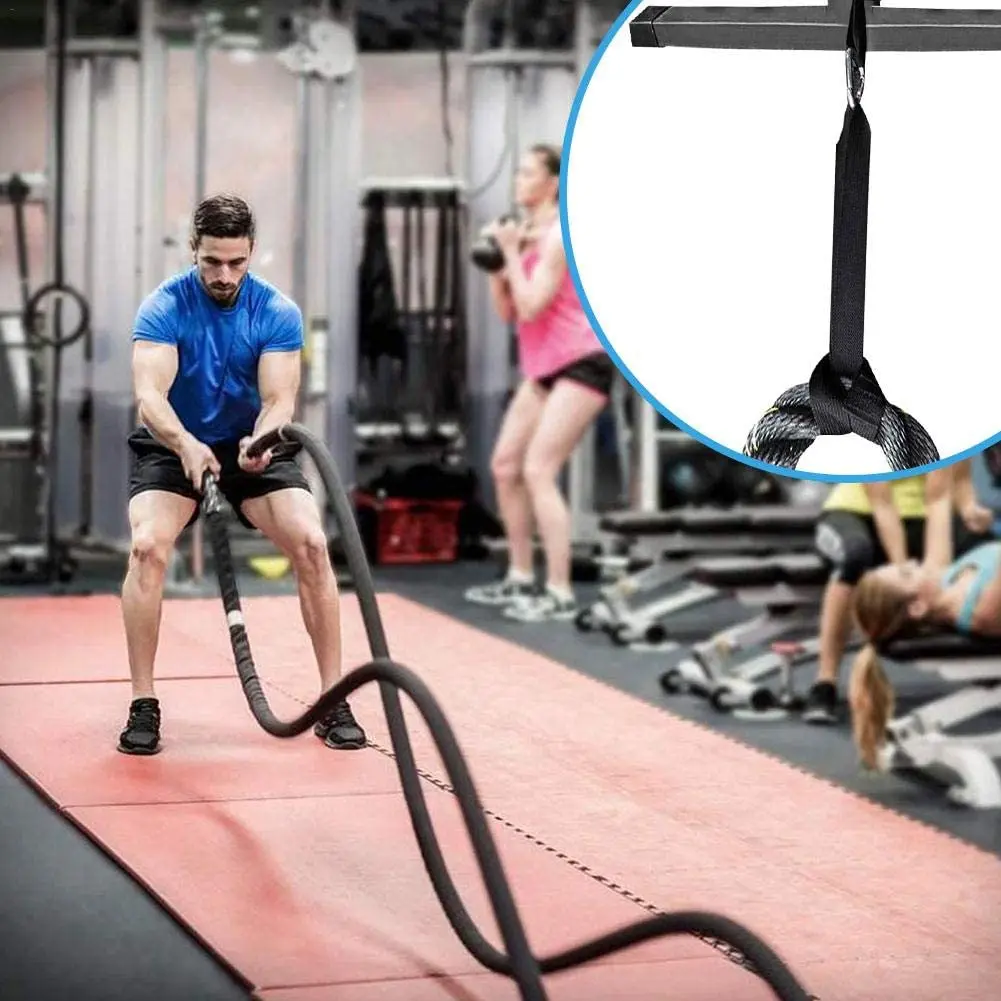 MOSC Battle Rope Anchor Kit with Nylon Straps & Carabiner Clip