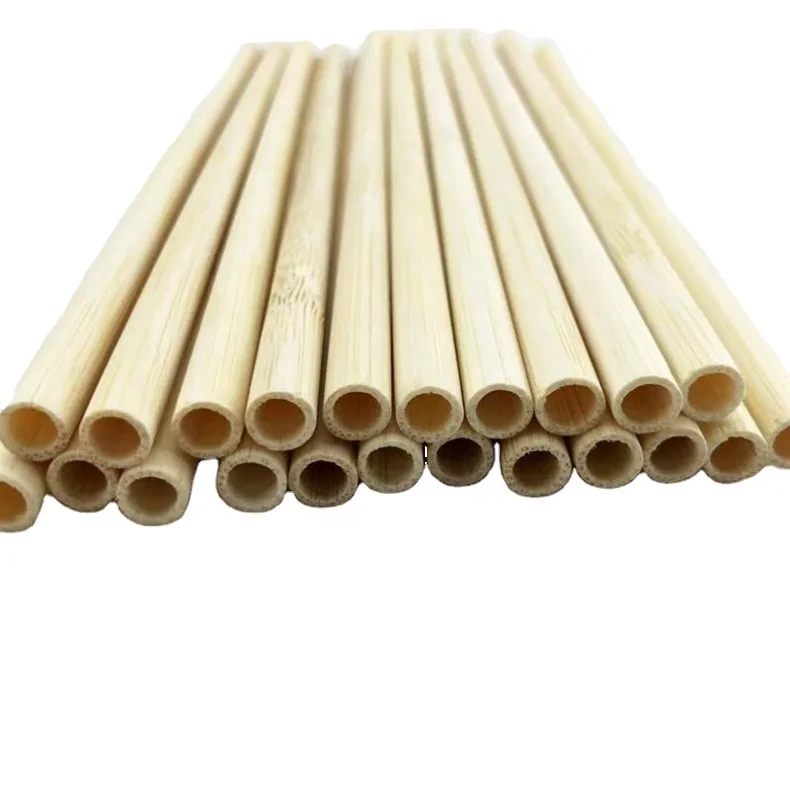 bamboo straw natural disposable wood straw hotel coffee shop customized LOGO biodegradable straw