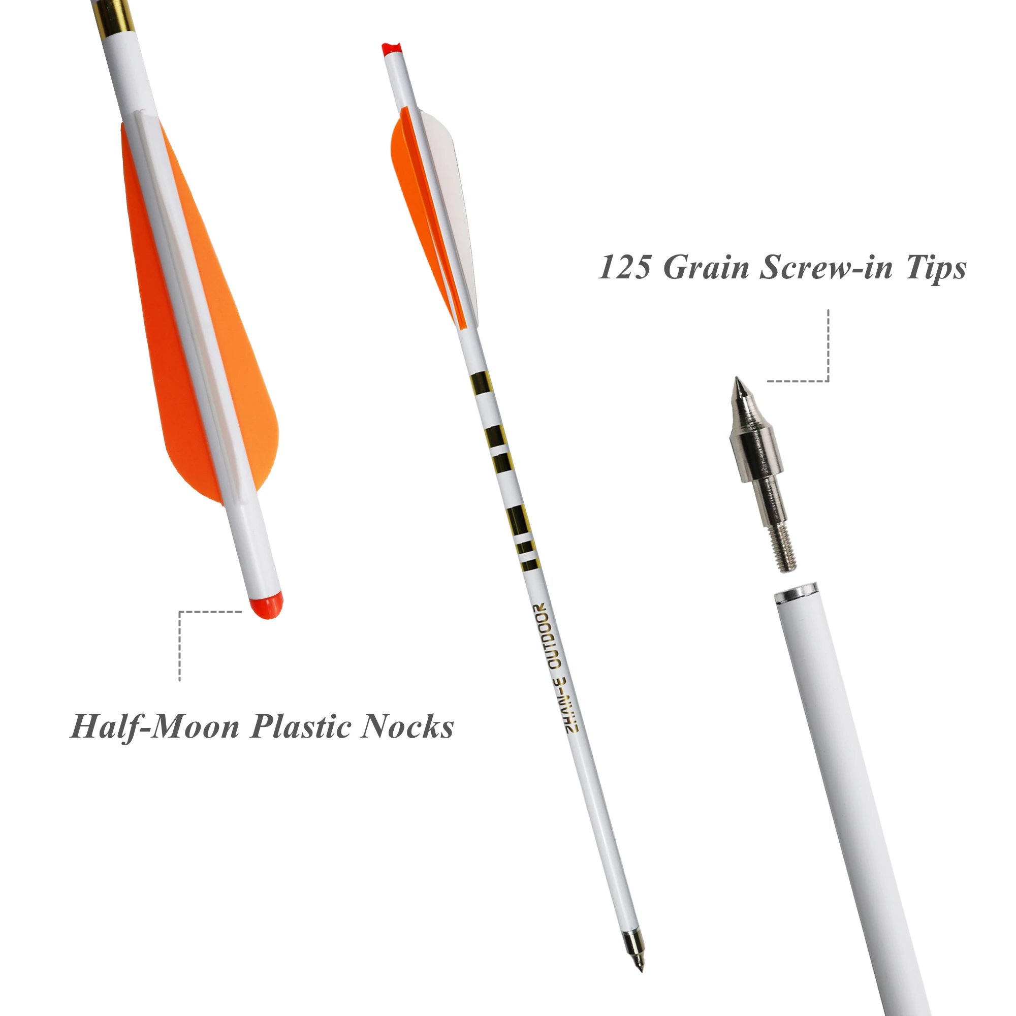 Archery Carbon Crossbow Bolt 16/18/20 Inch Carbon Arrow Shaft TPU Vanes Stainless Steel Field Tips fit for Crossbow