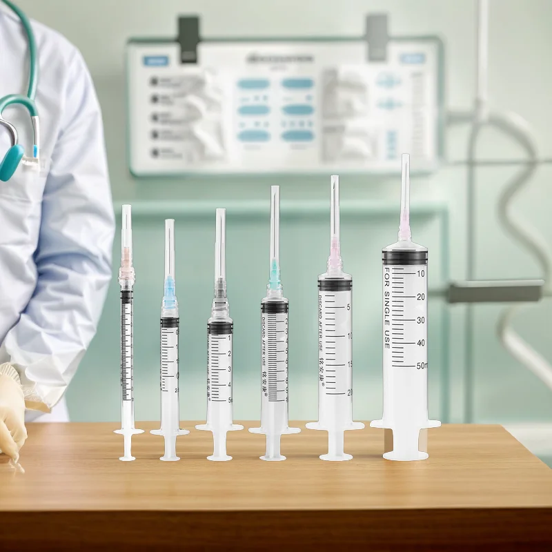 Factory Price 1cc 2 cc 3cc 5cc 1ml 3ml 5ml 10ml Disposable Medical Consumables Sterile Surgical Disposable Syringe with Needle