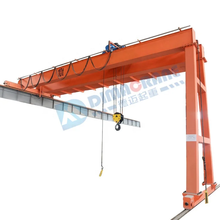 8 ton 10 ton European style double girder beam mobile semi half gantry crane price