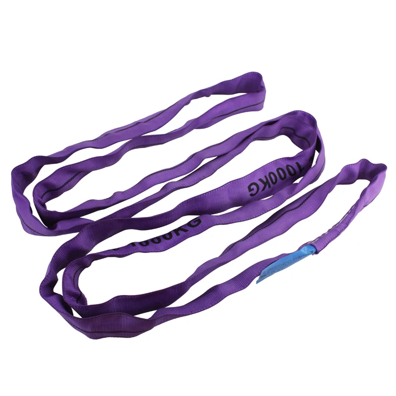 
Customized End Plate Attachment Hunting Double Ply round sling Webbing Sling 