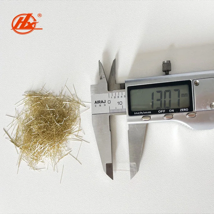 0.2mm/13mm Micro Steel Fiber with Copper Coating for Concrete Slab