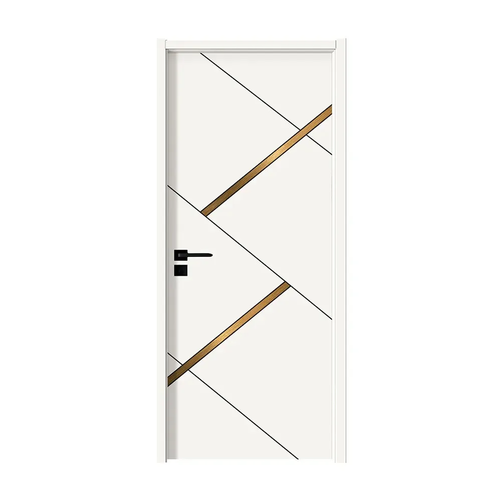 Latest New Design PVC Wooden Swing Wood Door Waterproof Frame and Accessories Handle Doors for Houses Interior
