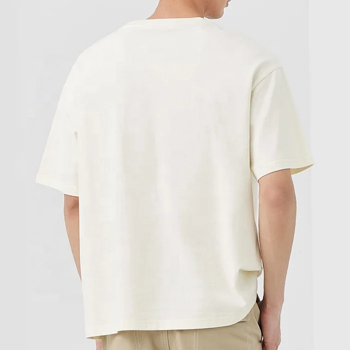 Summer Chest Pockets Basic T Shirt Men 100% Cotton Breathable Solid Tshirt Loose Casual Men T Shirt