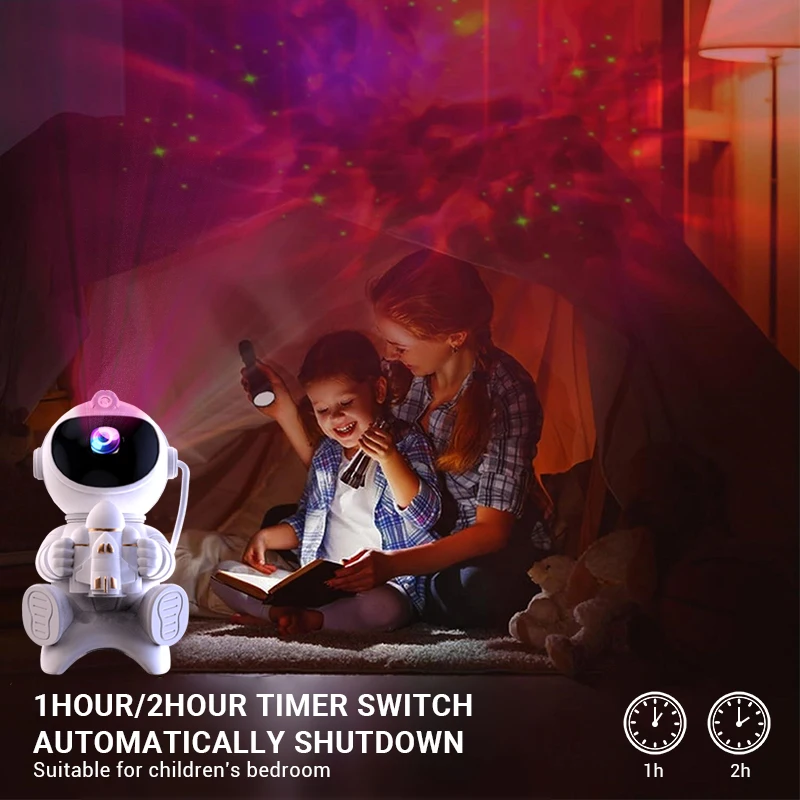 remote control USB rechargeable astronaut star starry sky galaxy robot projector light with music and night light lamp