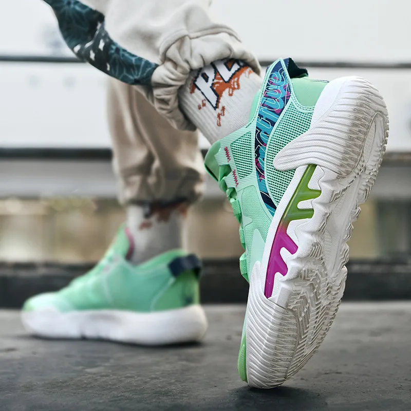 Explosive Models Fashion Breathable Mesh Basketball Sneakers New Design Men Casual Custom Basketball Style Sports Shoes