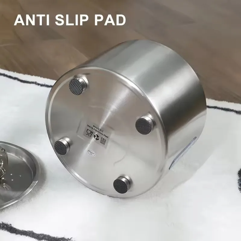 New Design Stainless Steel Pet Auto Power-off Fountain LED Light Non-slip Mat Dog Water Dispenser Automatic Cat Water Fountain
