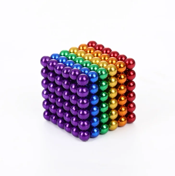 Hot toy magnetic ball with cube rainbow color magnetic material