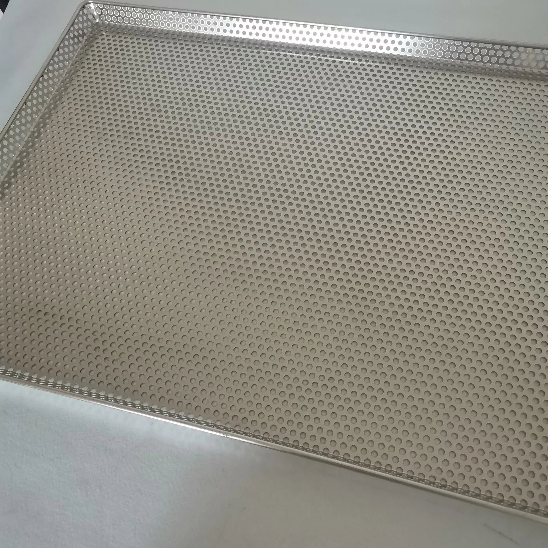 304 stainless steel fast food tray metal punching bread cake baking tray for dry