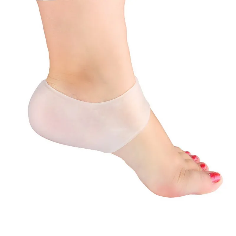 Silicone Gel Heel Pad Cushion Shock Absorbent Soft Anti Pain for Plantar Fasciitis Heel Spurs Pain Crack Dry Skin and more