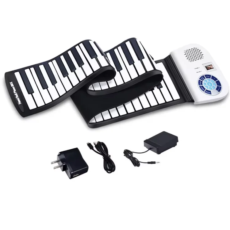 Factory Hot Sale 61-Key Electronic Roll-Up Piano for Beginner Students Portable Consignment Piano