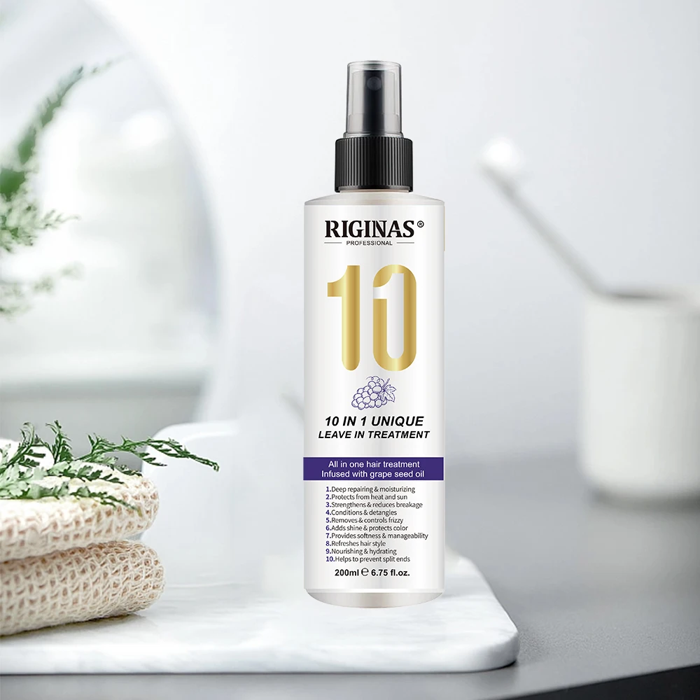 Riginas Private Label 10 In 1 Argan oil hair spray Hair Leave In Treatment Spray Hair-Repairing Treatment