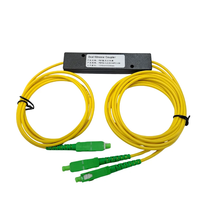 1*2 FBT Low Insertion Loss Fiber Optic Splitter SC FC Connector Optic PLC Splitter FTTH Network