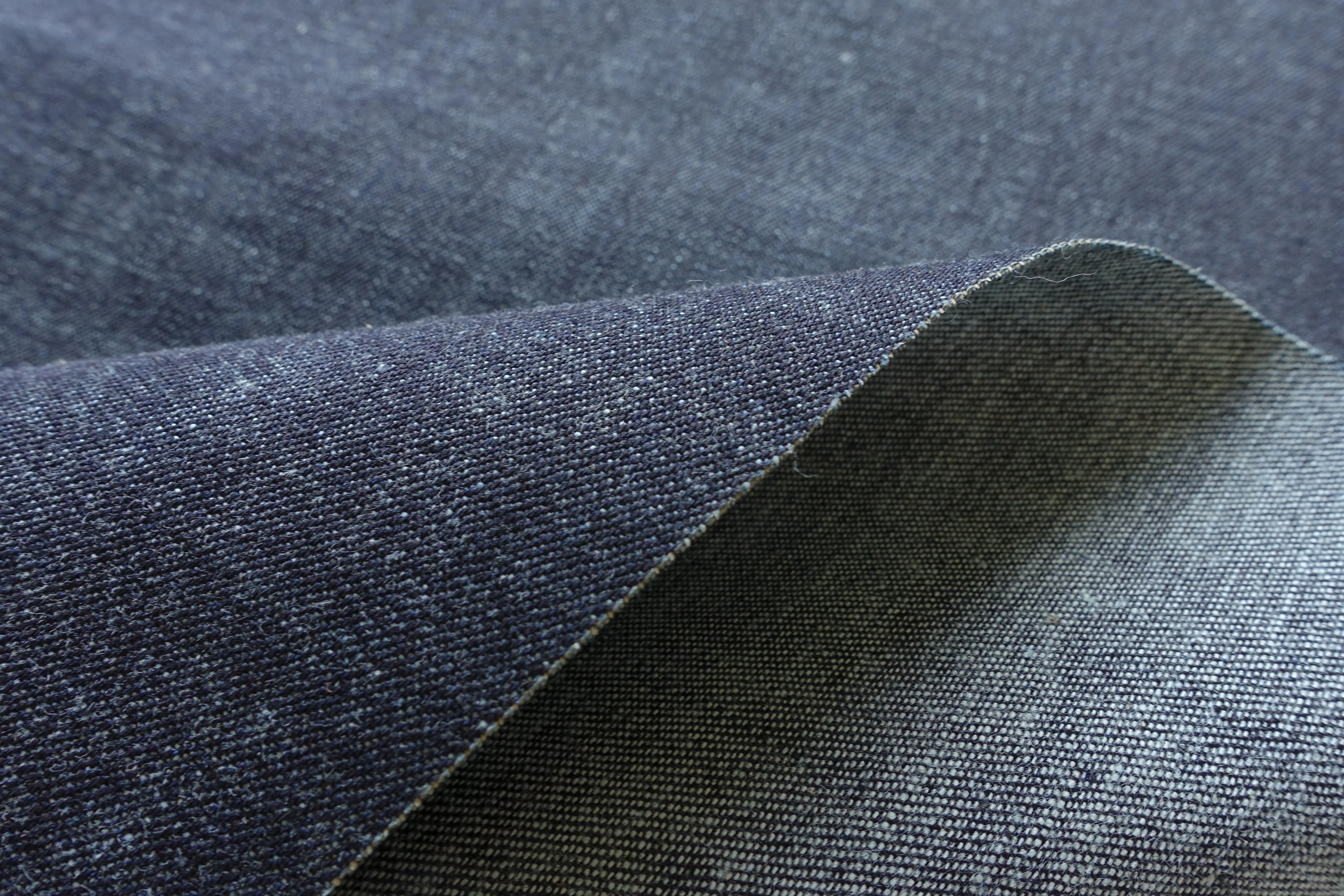 Подлинная 1635-D окрашенная хлопковая одежда Индиго рубашка джинсовая ткань