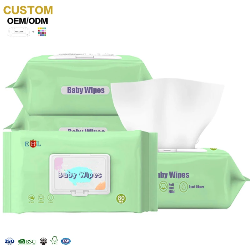 Оптовая продажа, бесплатный образец натуральной ткани, экологически чистые детские салфетки, одноразовые для чистки рук и рта, органические бытовые салфетки для новорожденных