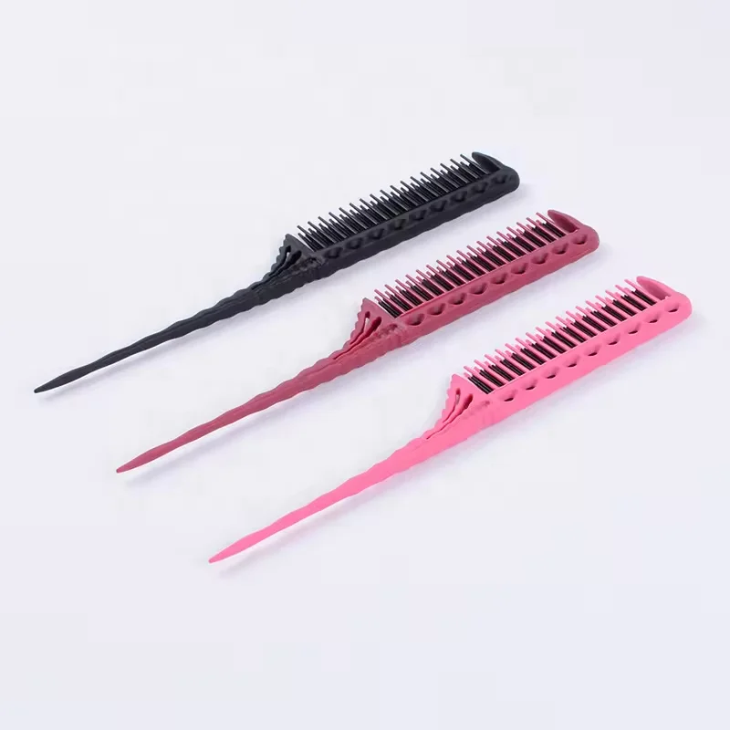 Customize Salon Hair Style Comb three row teasing hair comb