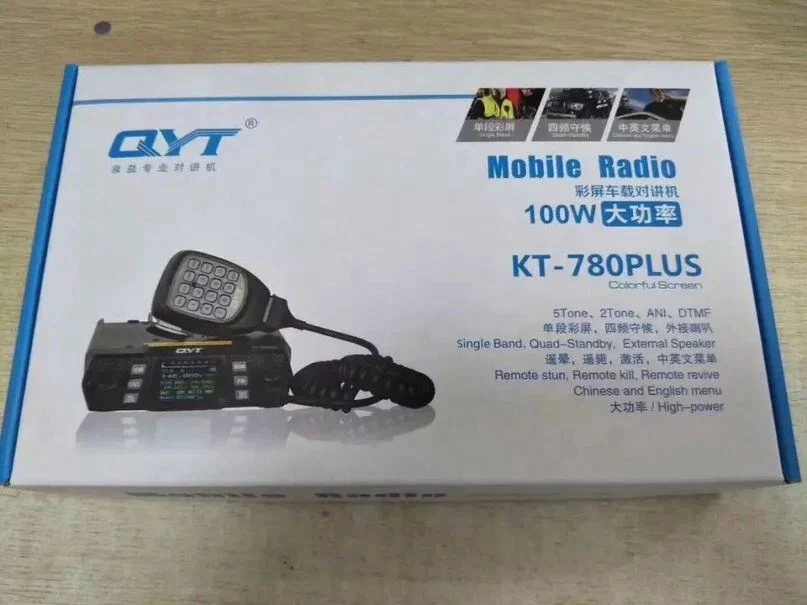 Qyt иди и болтай Walkie Talkie Vhf наивысшей мощности 100W Kt-780 плюс базовой станции радио приемопередающая Мобильная радиостанция