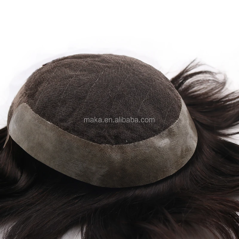 men lace toupee human hair wig