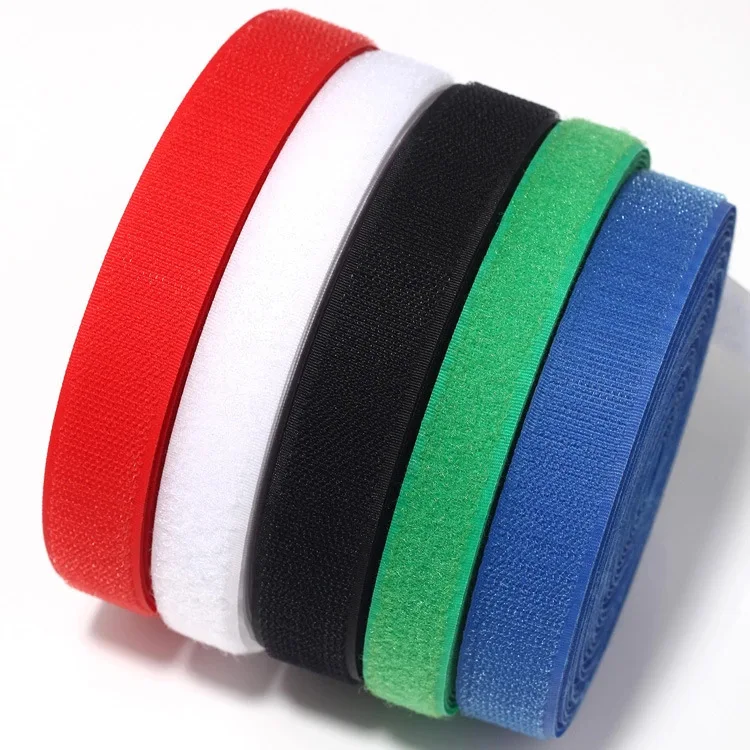 Factory Price High Quality Customized Width Fastener Tape Sew on Recycled Velcro Hook and Loop for Shoes