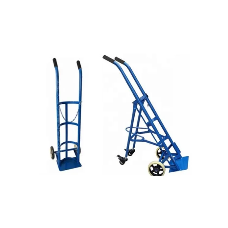 Hot selling c02 cylinder trolley hospital gas cylinder transport trolley single cylinder trolley for sale