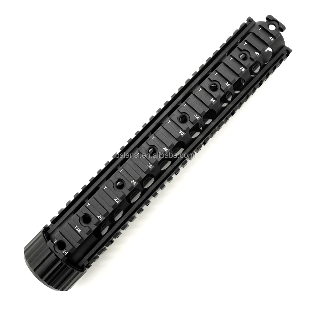 12 inch M4 M16 Free Float Quad ar 15 Handguard 4 side Picatinny Mount 12 inch for m4 m16