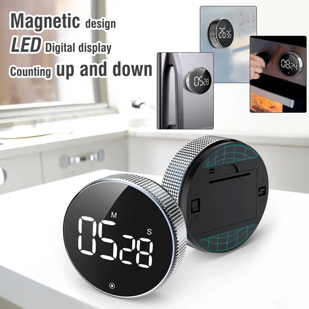 Magnetic Digital Timer Led Digital Kitchen Cooking Countdown With Alarm Timer Cooking Gadgets Shower Study LED Counter