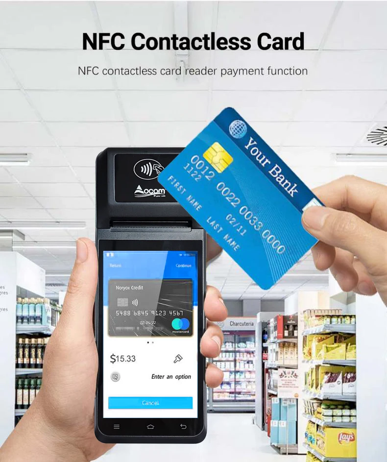 Смарт-устройство Портативный Android кассовый аппарат POS терминал Мобильный с 4G WiFi Bluetooth 58 мм печать для бизнеса